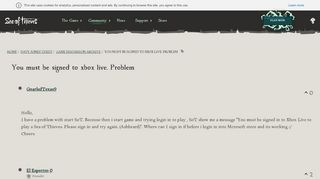 
                            10. You must be signed to xbox live. Problem | Sea of Thieves Forum