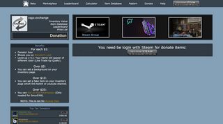 
                            8. You need be login with Steam for donate items - CSGO Exchange ...