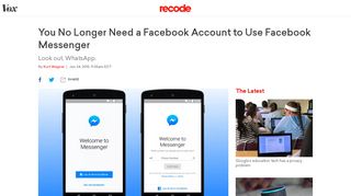 
                            12. You No Longer Need a Facebook Account to Use Facebook ... - Recode