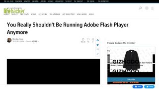 
                            10. You Really Shouldn't Be Running Adobe Flash Player Anymore