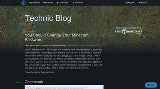 
                            6. You Should Change Your Minecraft Password - Technic Platform