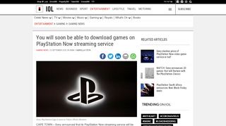 
                            11. You will soon be able to download games on PlayStation Now ... - IOL