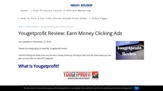 
                            10. Yougetprofit Review: Earn Money Clicking Ads | Wealth Inflator