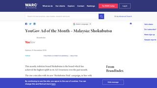 
                            9. YouGov Ad of the Month – Malaysia: Shokubutsu | WARC