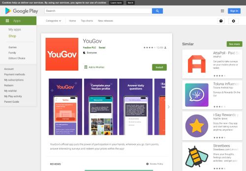 
                            8. YouGov - Aplikasi di Google Play