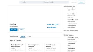 
                            11. YouGov: Jobs | LinkedIn