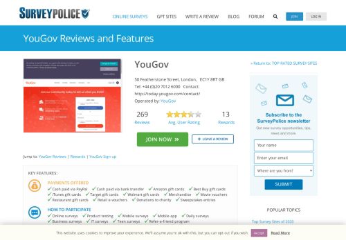 
                            13. YouGov Ranking and Reviews - SurveyPolice