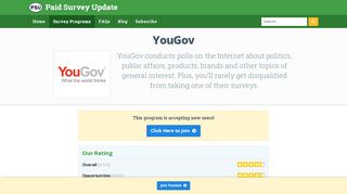 
                            5. YouGov Reviews & Ratings - Paid Survey Update