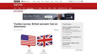 
                            7. YouGov survey: British sarcasm 'lost on Americans' - BBC ...