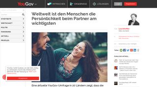 
                            4. YouGov | Weltweit ist den Menschen die Persönlichkeit beim Partner ...