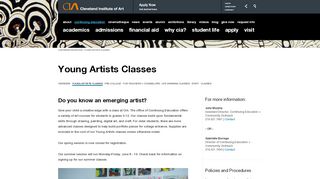 
                            11. Young Artists Classes - Cleveland Institute of Art - CIA.edu