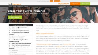 
                            8. Young Driver Car Insurance - Cheap Policies| Think Insurance