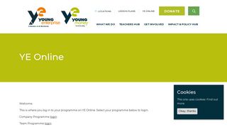 
                            10. Young EnterpriseYE ONLINE LOGIN - Young Enterprise