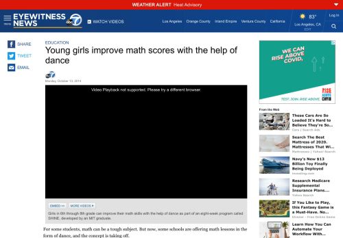 
                            8. Young girls improve math scores with the help of dance | abc7.com