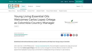 
                            13. Young Living Essential Oils Welcomes Carlos Lopez Ortega as ...