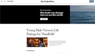 
                            3. Young Male Viewers Lift Ratings for 'Smallville' - The New York Times