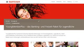 
                            1. YoungMemberPlus – das Banking- und Freizeit ... - Raiffeisen Schweiz
