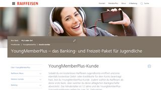 
                            12. YoungMemberPlus-Kunde werden - Raiffeisen Schweiz