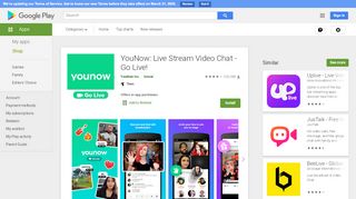 
                            13. YouNow: Live Stream Video Chat - Apps on Google Play