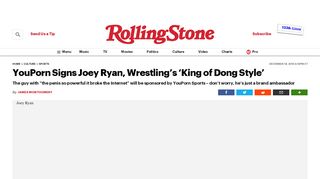 
                            4. YouPorn Signs Joey Ryan, Wrestling's 'King of Dong Style' – Rolling ...