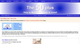 
                            8. Your 50plus membership club, free to join, discount always - The 50plus