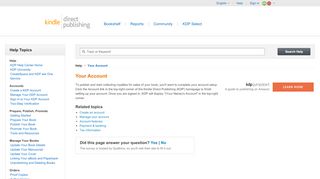 
                            4. Your Account | Amazon Kindle Direct Publishing