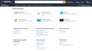 
                            2. Your Account - Amazon.com.au