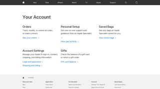 
                            1. Your Account - Apple (AE)