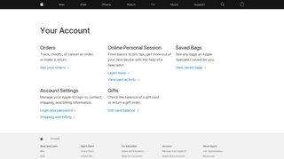 
                            6. Your Account - Apple (CA)