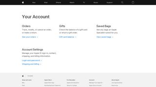 
                            2. Your Account - Apple (IE)