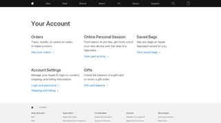 
                            2. Your Account - Apple (NZ)