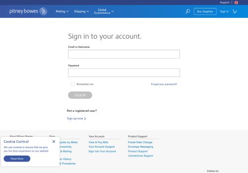 
                            10. Your account at Pitney Bowes - Sign In