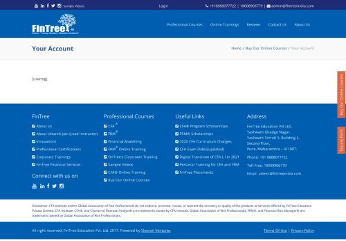 
                            2. Your Account - FinTree India, Pune