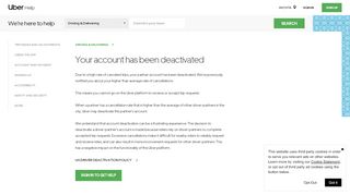 
                            3. Your account has been deactivated | Uber Partner Help