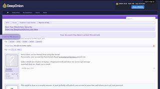 
                            13. Your Account Has Been Locked Bitcointalk | DeepOnion Forum