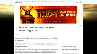 
                            9. Your account has been locked- Jeden Tag erneut. | Path of Exile Forum