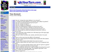
                            6. Your Account - ItsYourTurn.com - Help Page
