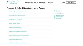 
                            1. Your Account - OneMain Financial