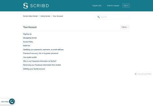 
                            4. Your Account – Scribd Help Center - Scribd Support