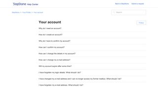 
                            9. Your account – StepStone