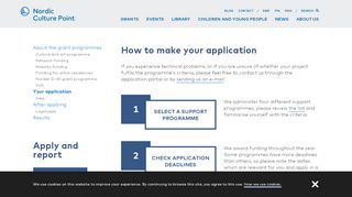 
                            2. Your application | Nordic Culture Point - Nordisk kulturkontakt