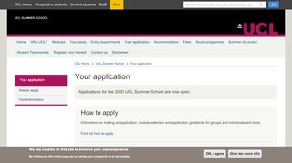 
                            4. Your Application - UCL