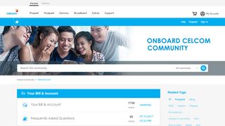 
                            1. Your Bill & Account - Celcom Community