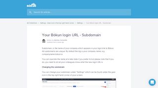 
                            2. Your Bókun login URL - Subdomain | Bókun Help Center