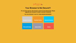 
                            12. Your Browser Is Not Secure!!! - PrimusLite