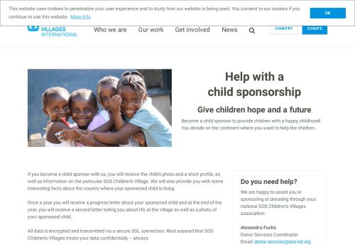 
                            12. Your child sponsorship - SOS Children's Villages International