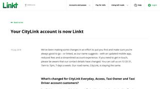 
                            2. Your CityLink account is now Linkt - Linkt