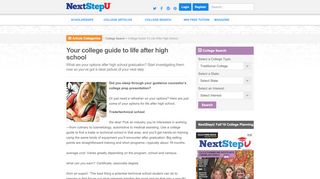 
                            6. Your college guide to life after high school - NextStepU