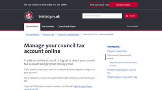 
                            10. Your council tax account online - bristol.gov.uk