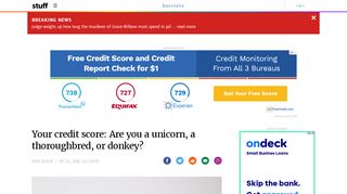 
                            12. Your credit score: Are you a unicorn, a thoroughbred, or donkey ...